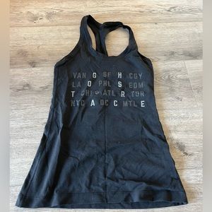 Lululemon racer back black “Ghostrace” tank Sz 4
